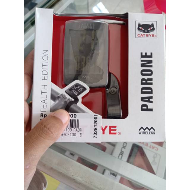 Spedometer Sepeda Cateye Padrone / Cateye Cyclo Computer Sepeda Padrone Stealth Edition