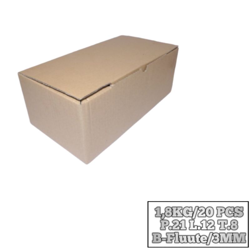 

KARDUS BOX PAKET DIE CUT 21x12x8