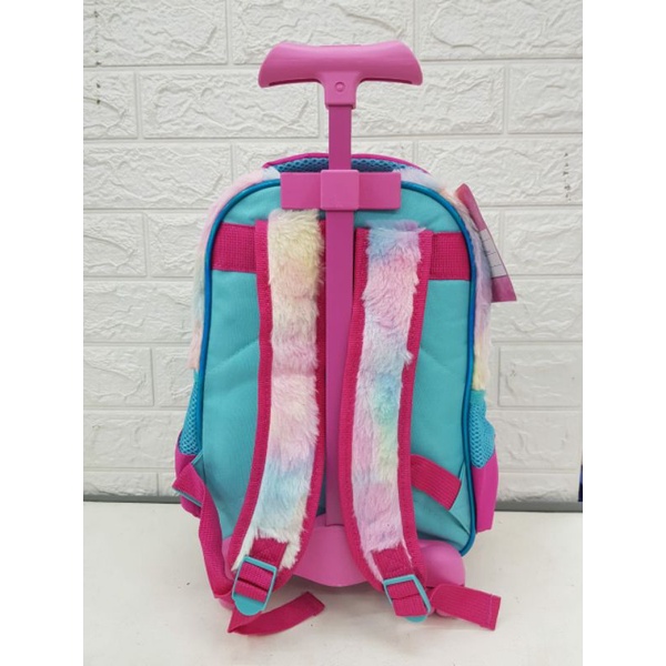 Tas Troli Trolley Ransel Sekolah Hologram Bulu LoL / Unicorn / Mermaid / Ransel TK dan SD