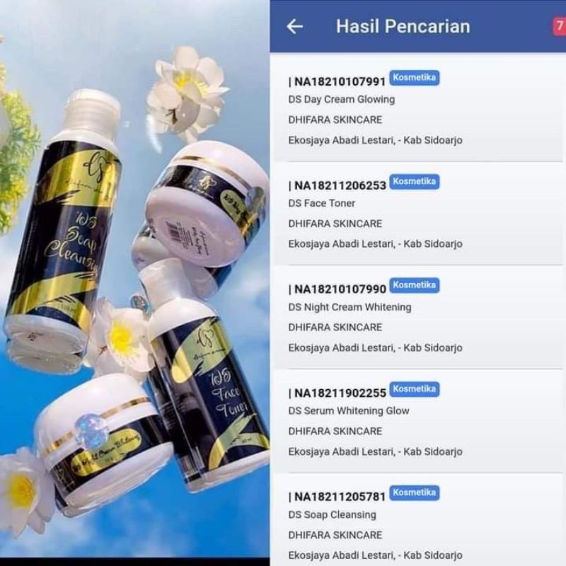 [BPOM] Dhifara skincare flek jerawat kusam glowing RDS