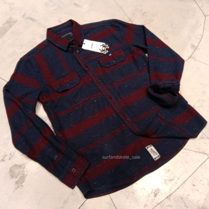 Kemeja Flanel Spyderbilt Pria Rodrigo Maroon ALL