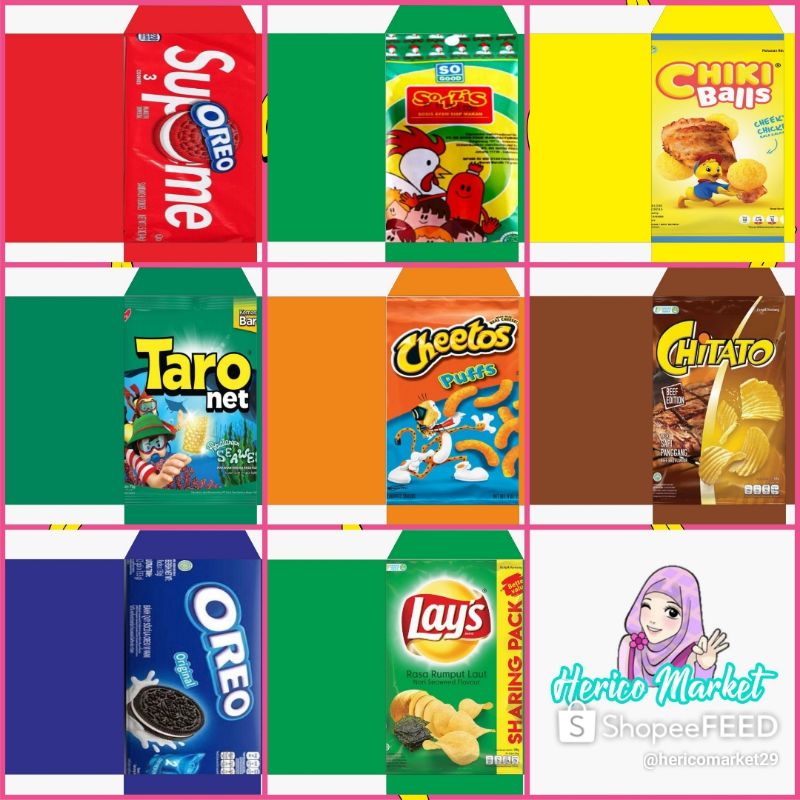 

AMPLOP LEBARAN DESAIN SNACK/CEMILAN/UKURAN 7X10/HARGA PER PCS/LEBARAN 2024