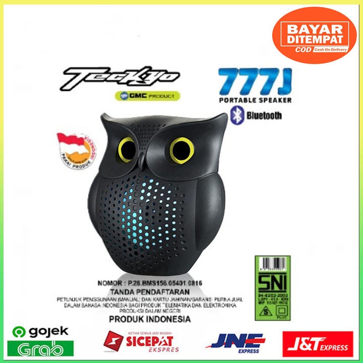 Sperker Bluetooth Teckyo 777J Burung Hantu / Speaker GMC / Speaker Portable TERBARU NEW PROMO