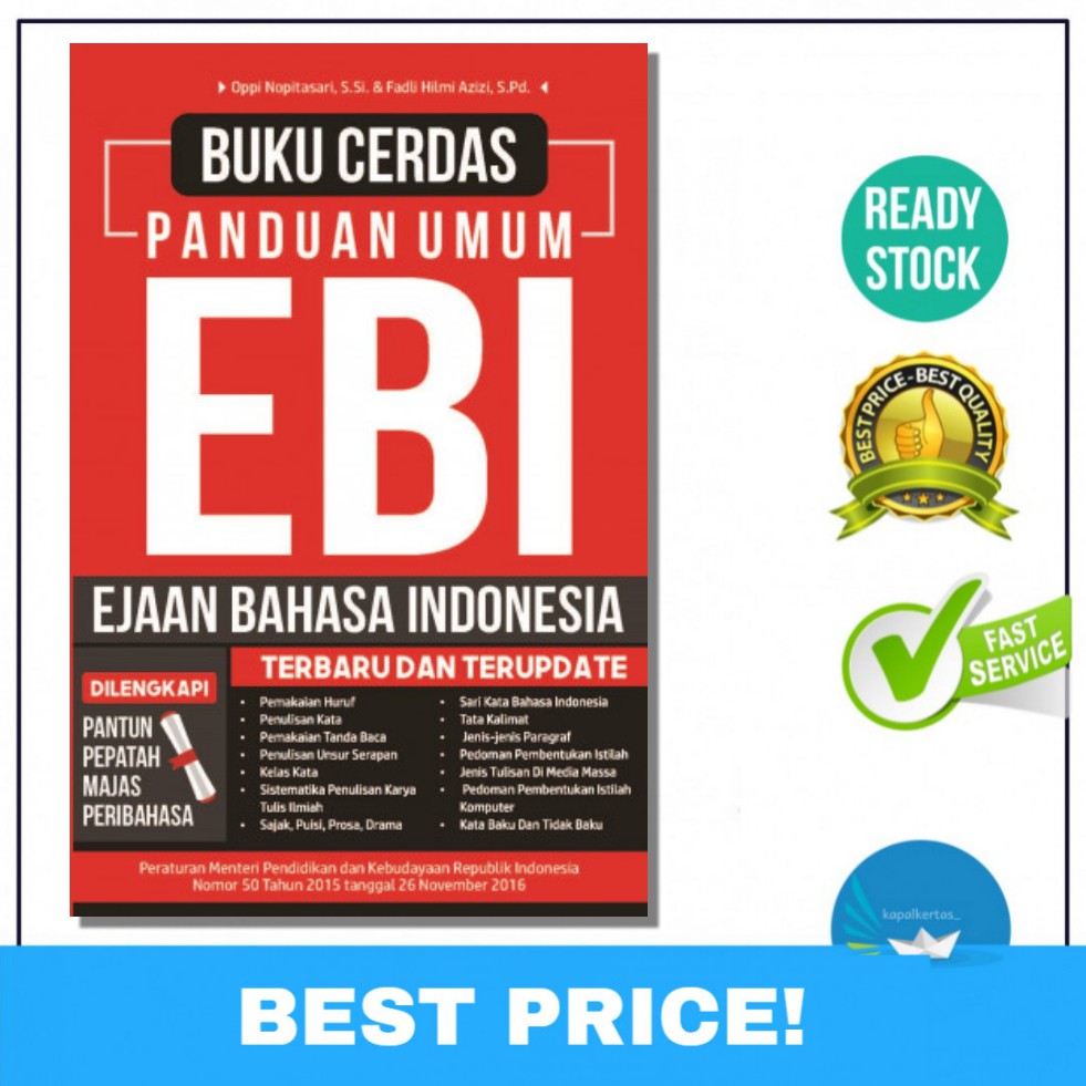 Jual BUKU CERDAS PANDUAN UMUM EBI EJAAN BAHASA INDONESIA | Shopee Indonesia