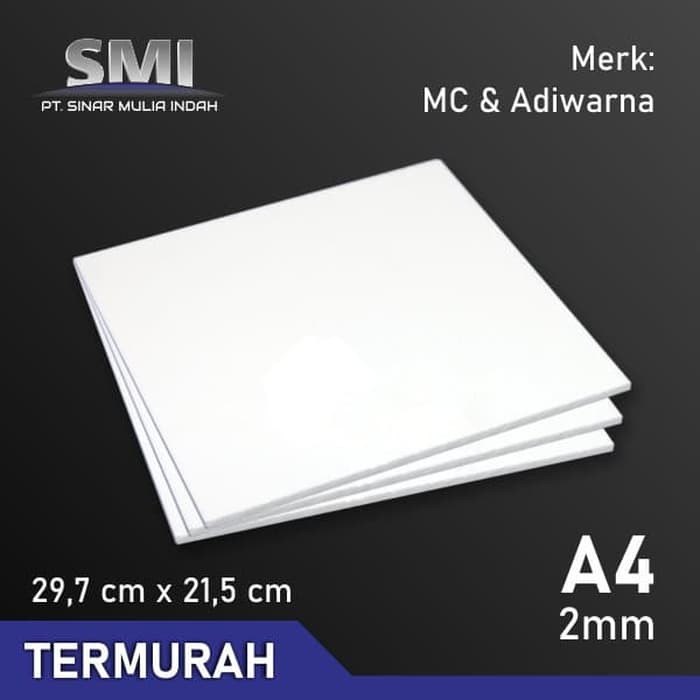 

Akrilik Lembaran Potongan A4 2 MM Putih Susu Tembus - SMI Store