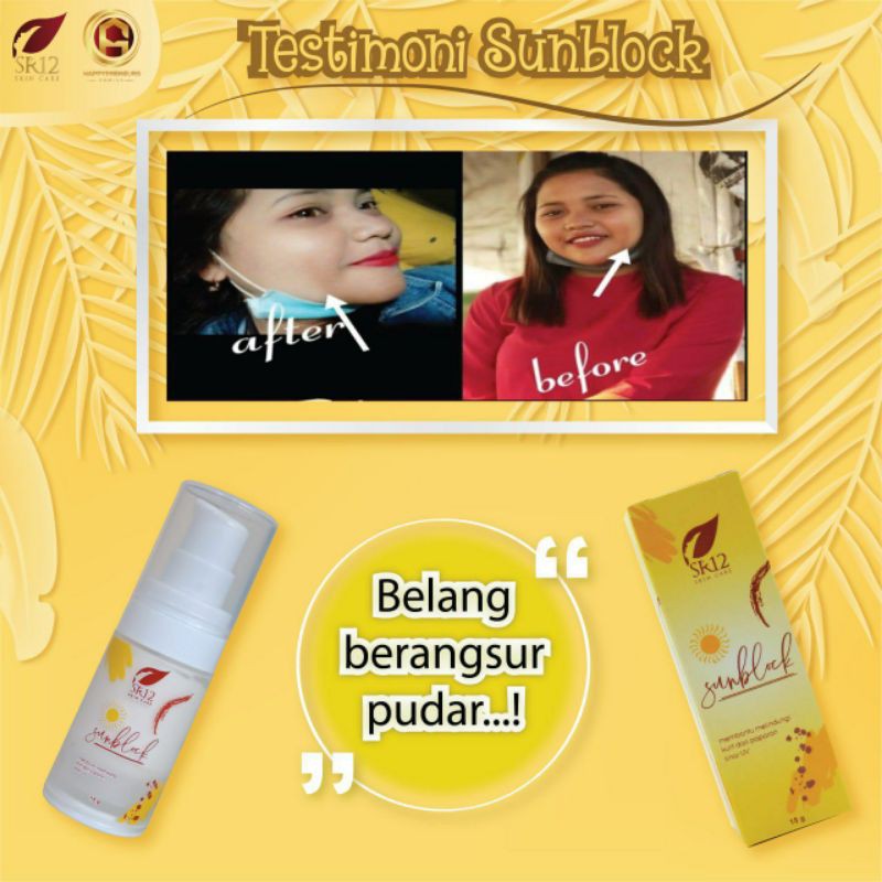 SUNBLOCK WAJAH SPF 30+ SR12 BPOM / MELINDUNGI KULIT DARI PAPARAN SINAR UV / CREAM PEMUTIH WAJAH / KRIM GLOWING