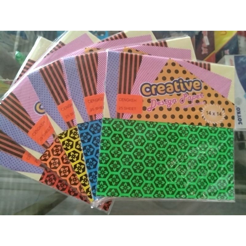 

kertas origami motif creative ukuran 14x14
