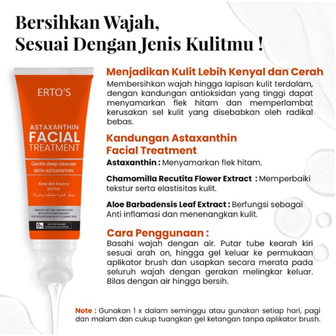 ERTOS/ ERTO'S Facial Treatment 100ml Original BPOM 100% KEMASAN BARU