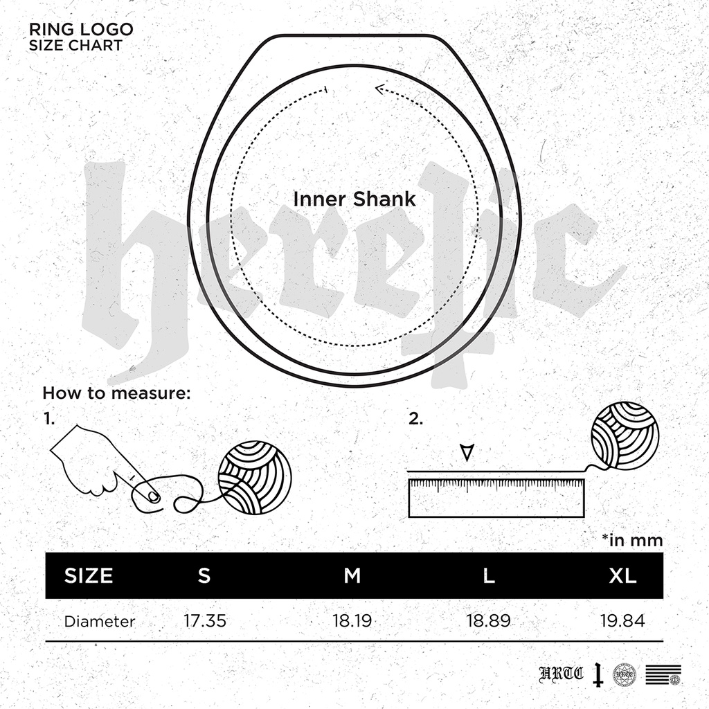 Heretic - Ring / Cincin - Gold Logo