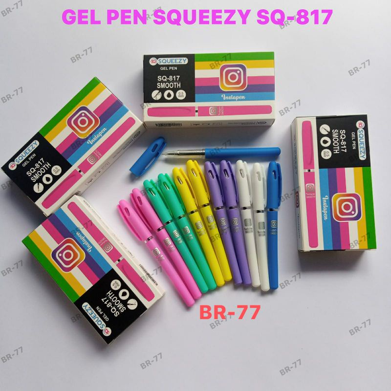 

PULPEN SQUEEZY INSTAPEN GEL PEN 0.5 MM ISI 12PCS / 0.5 MM / PENA / GP-SQ817