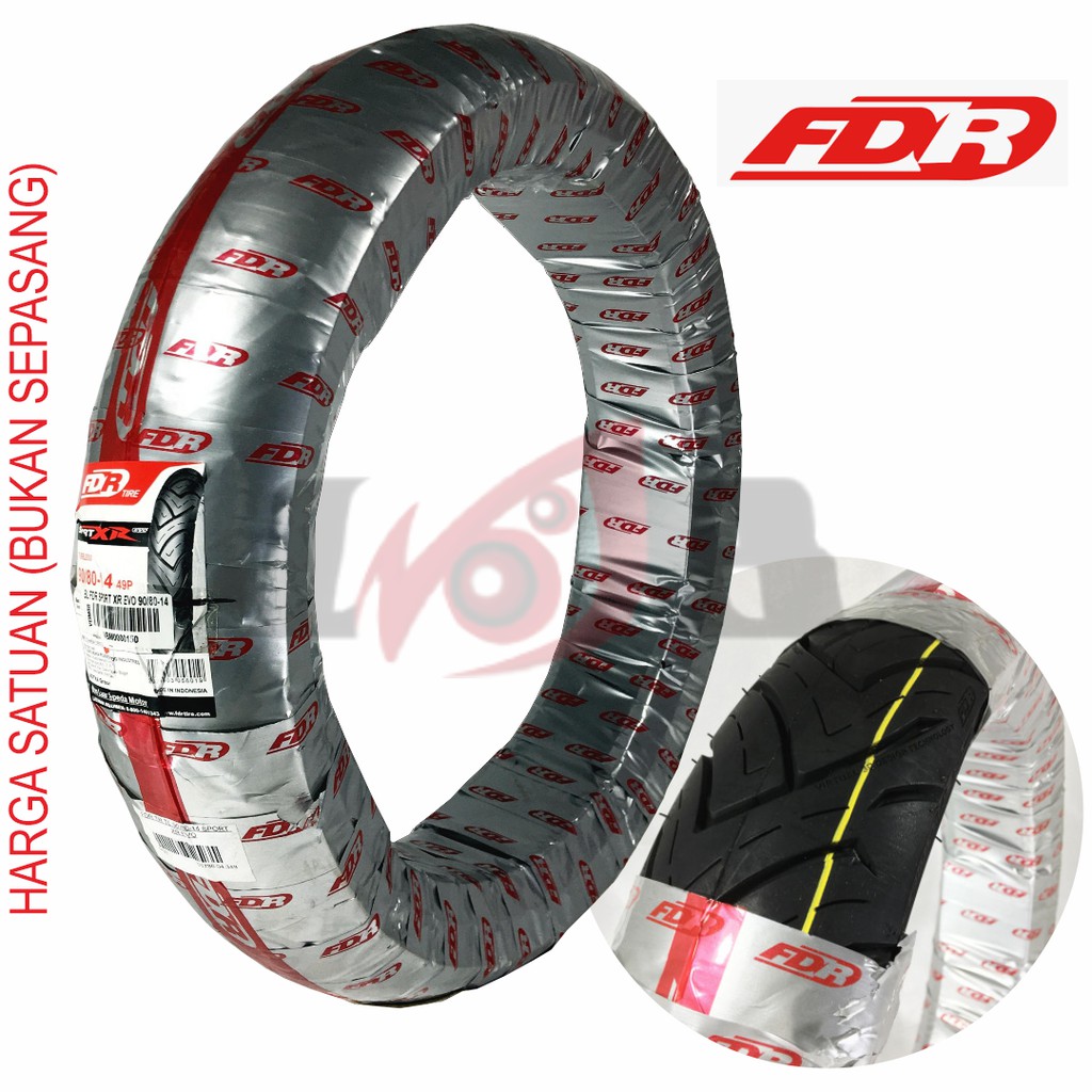 FDR 90/80-14 Sport XR Evo Ban Tubeless Tubeles Motor Matic