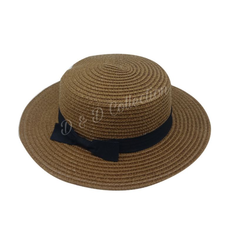 Topi Pantai Anak Boater Hat-Brown