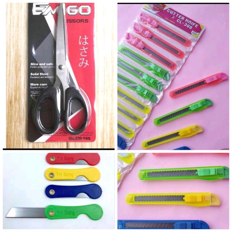 

GUNTING UKURAN SEDANG / PISAU CUTTER KECIL / PISAU LIPAT