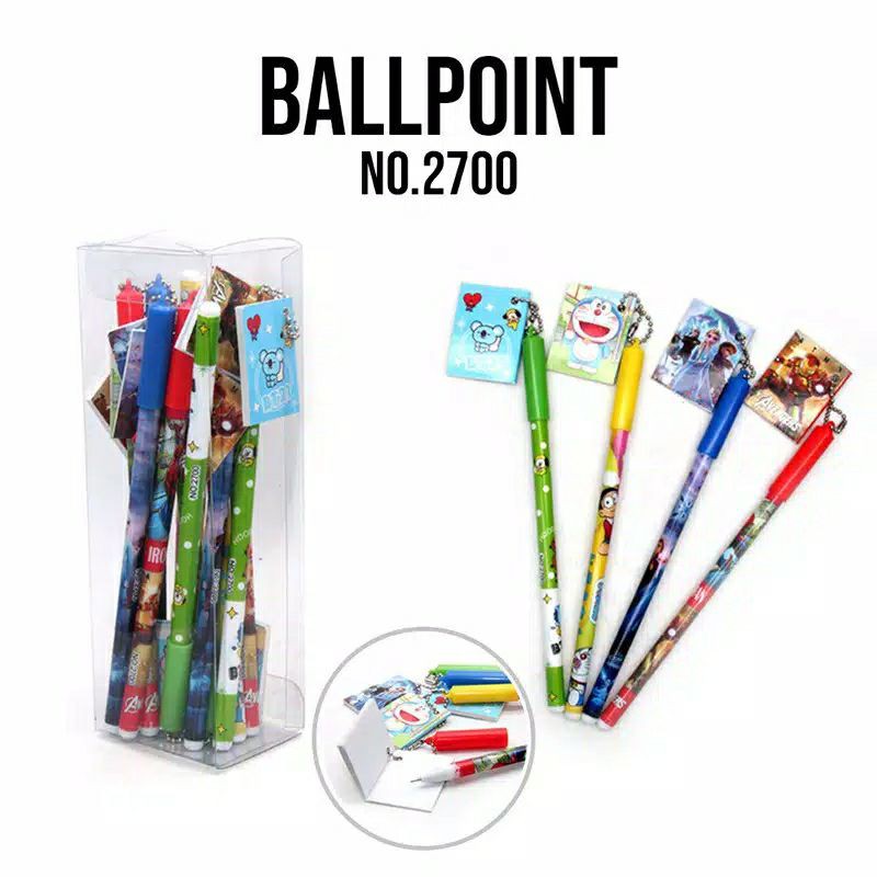 

Ballpoint pulpen Gaya Buku Doraemon, ironman, Frozen