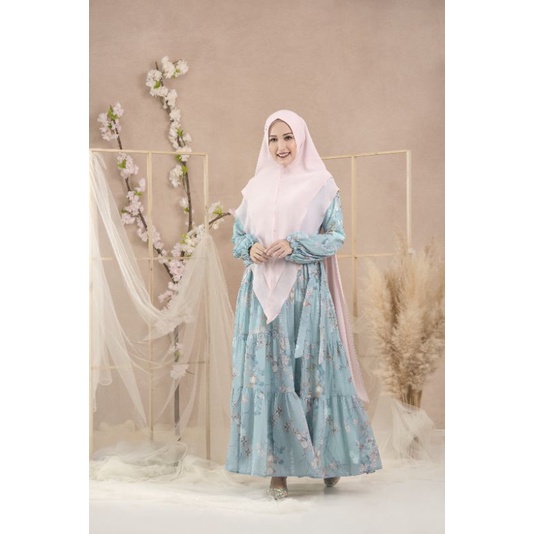 Nigoya Syari Salima Set - Gamis Pesta Mewah Haji Umroh Swarovski Elegant