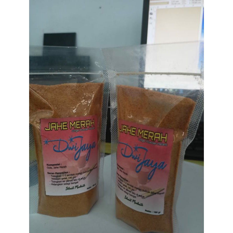 

jahe merah bubuk instan dengan gula aslu banyak khasiat 180gr