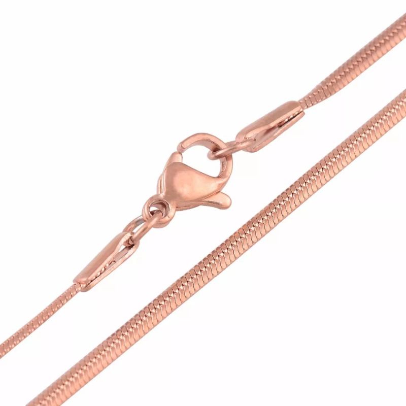 Flash Sale kalung titanium pipih rose gold (cod)