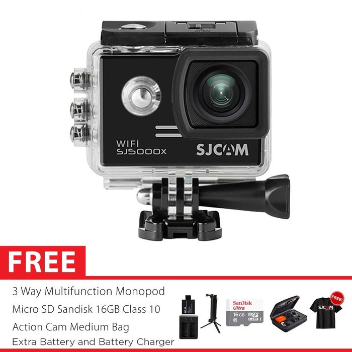 SJCAM SJ5000X Elite 4K Action Kamera 3 Way Master 16GB