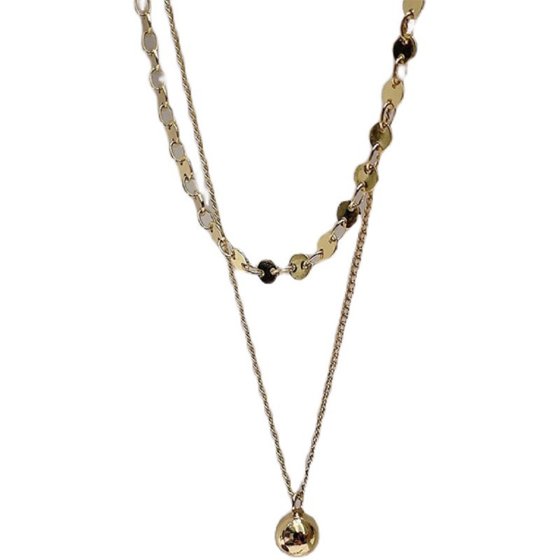 Kalung Lapis Ganda Bahan Metal 18K Gaya Korea