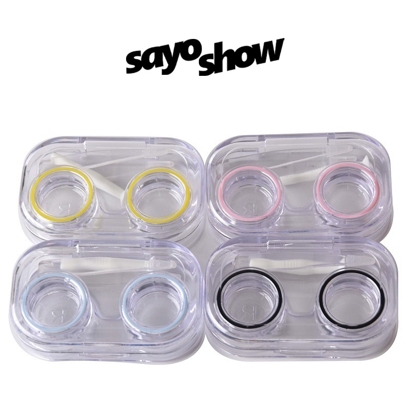 SAYOSHOW - Softlens Case Transparan , Tempat Softlens Bening