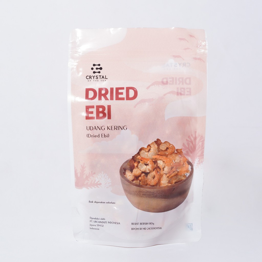 Crystal of the Sea - Dried Ebi 80G / Udang Ebi Kering Bebas Kotoran, Formalin &amp; Pengawet (Low Salt) - 80g