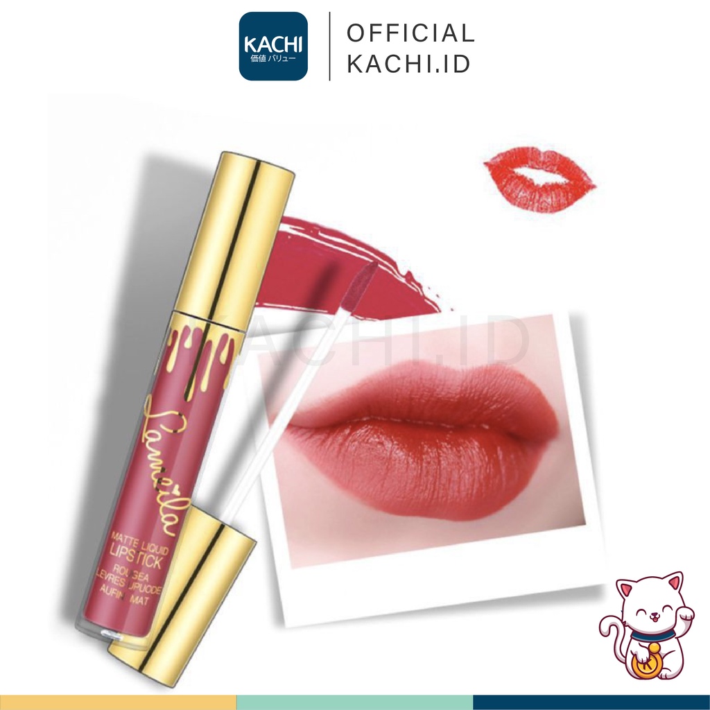 KACHI - LAMEILA Matte Liquid Lipstick Cair 6 Warna Matte Tahan Lama Lip Gloss LA010