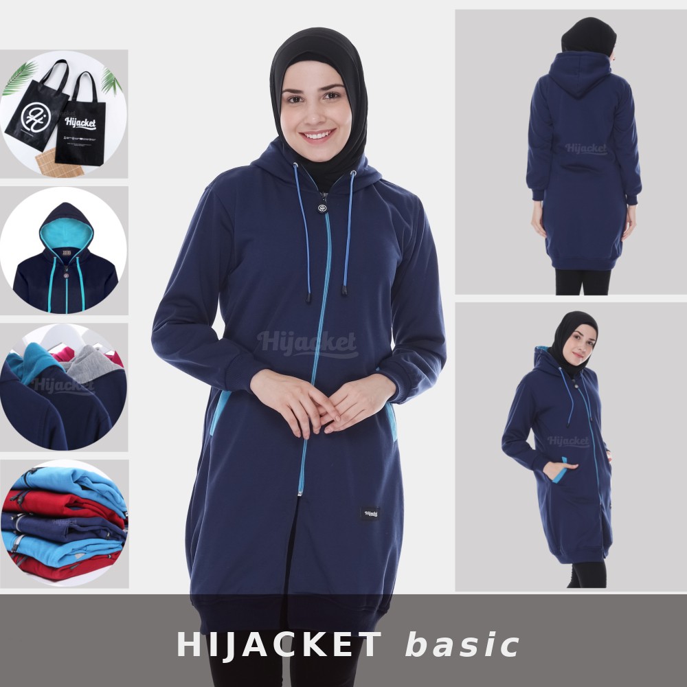 HIJACKET BASIC jaket wanita ALL VARIAN WARNA BAHAN FLEECE SOFTOUCH BIG SIZE XXL-7