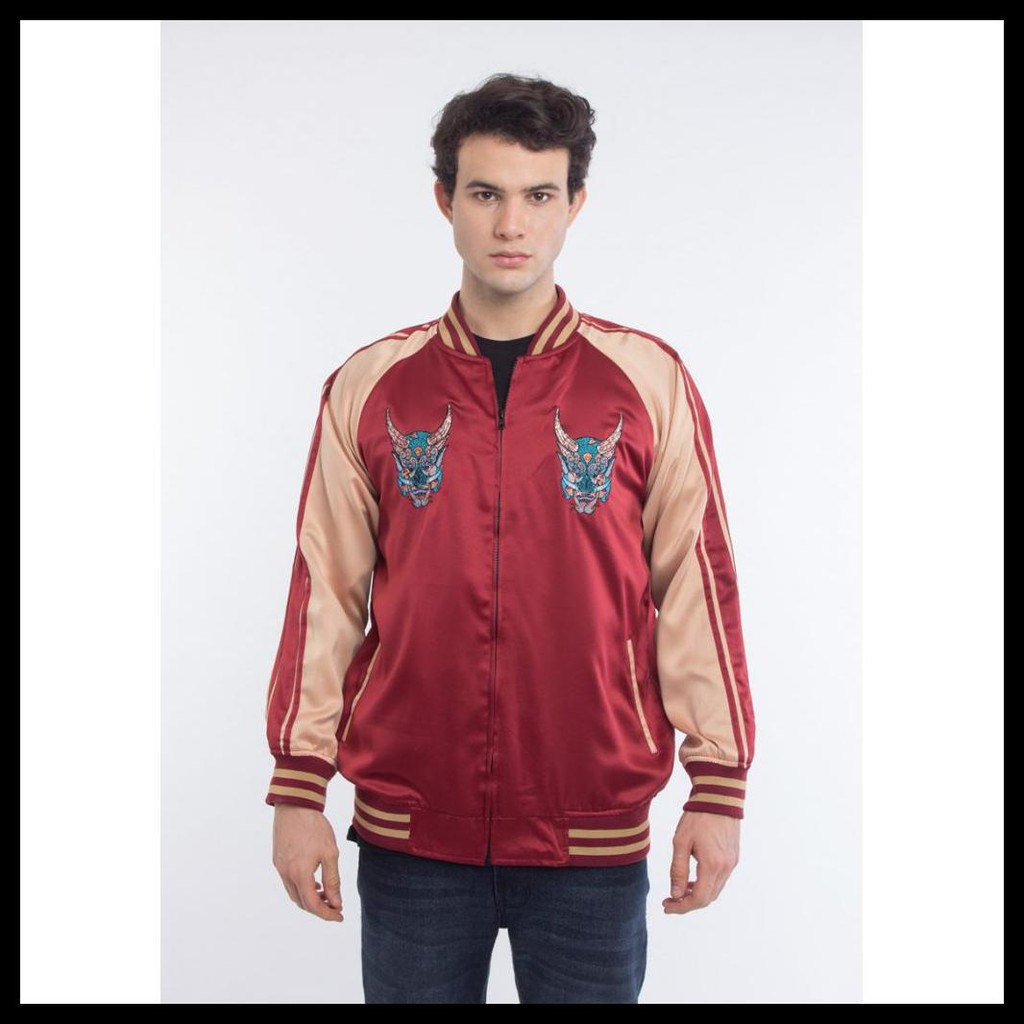 {BISA COD} Erigo Sukajan Feisu Dragon Maroon NEW Kode 732