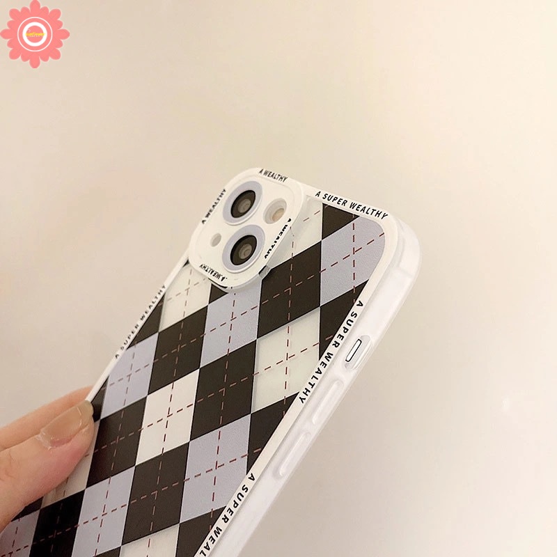 Soft Case TPU Transparan Motif Kotak-Kotak Untuk Xiaomi Redmi Note 10 10s 10pro 11 11s 11pro 8 9 9s Note9pro 9 9T 9A 10 10C 9C POCO X3Pro Nfc M3Pro