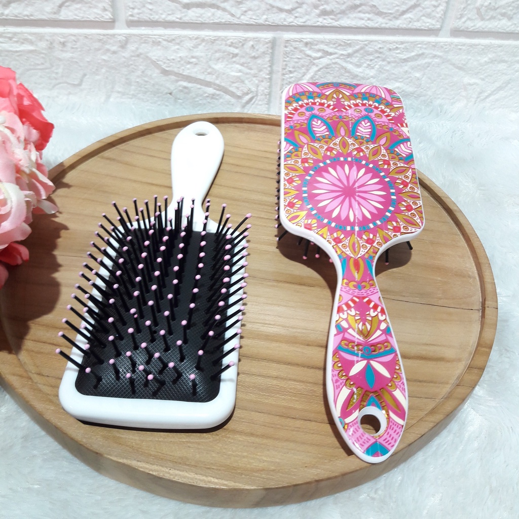 1447 / Sisir rambut anti kusut premium model kotak / Hair comb wanita