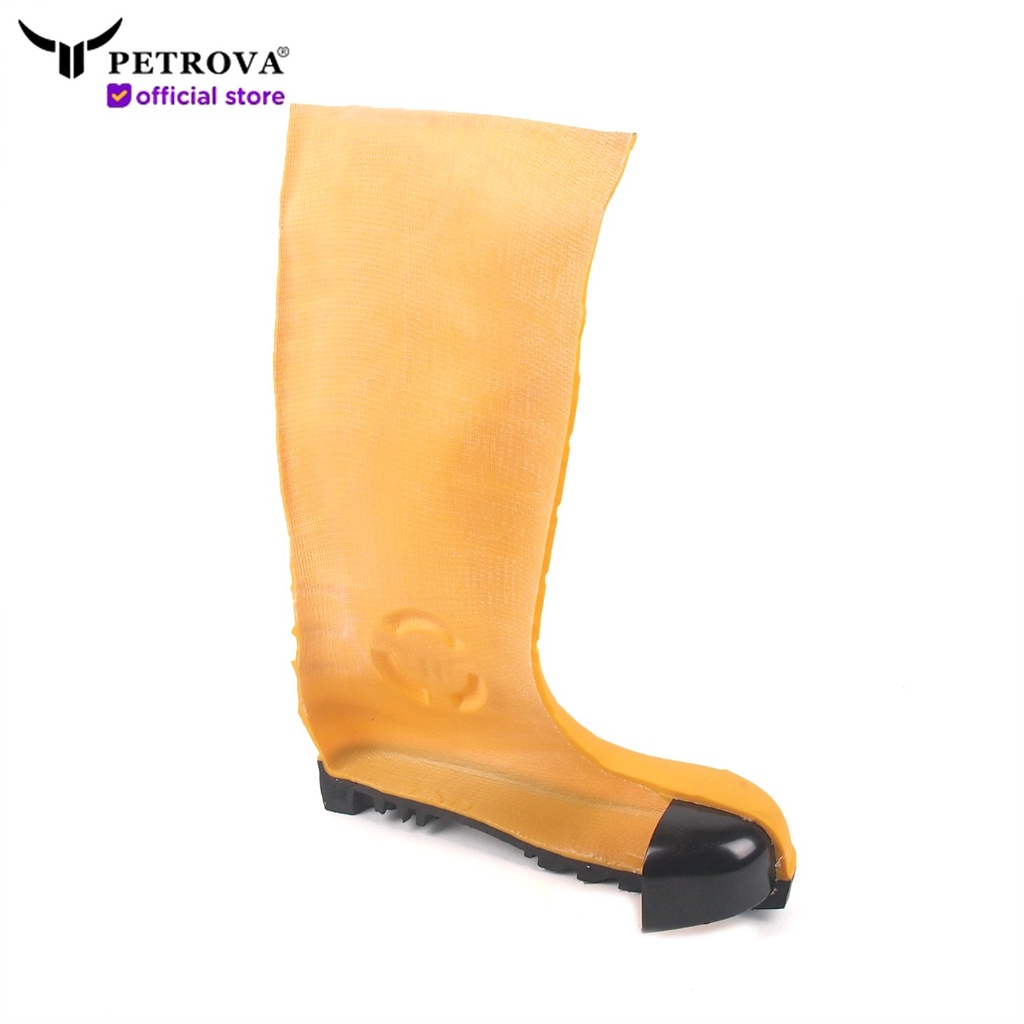 Petrova - Sepatu Boots Ultimate Yellow Size 40 - PVC Steel Toe Cap Anti Static