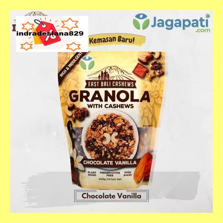 

Sf504Nind East Bali Cashew Granola Chocolate Vanilla Cashew 400 Gram Ind504Sm