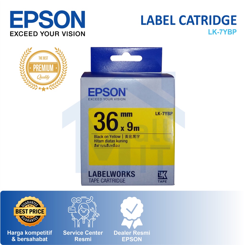 EPSON LABEL 36m LABELWORKS TAPE CATRIDGE LW900 LK7W LK7YBP LK7WBN