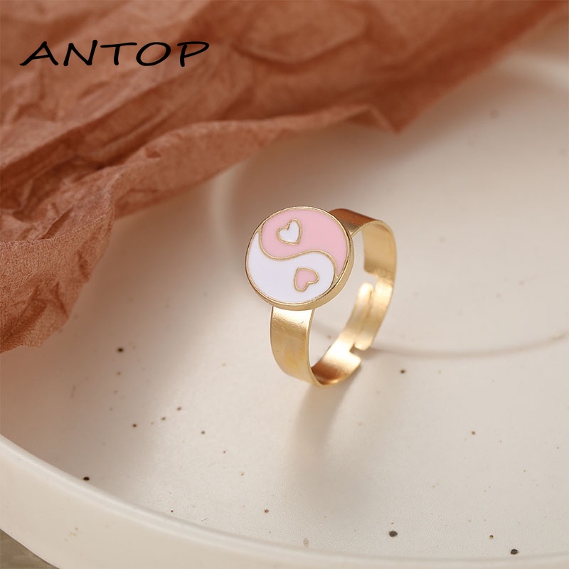 Retro Lilin Bunga Cincin Kepribadian Lucu Cincin Fashion Wanita Sederhana Perhiasan Aksesoris ANTOP