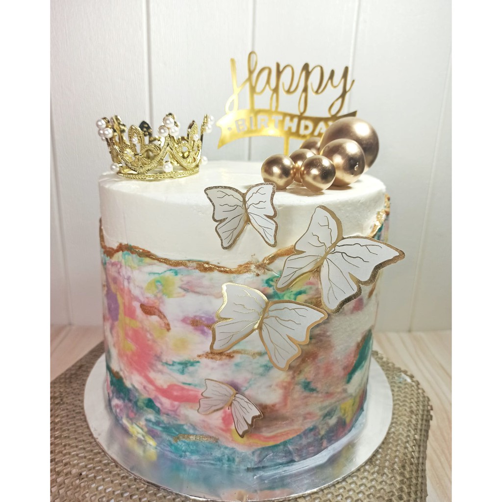 Kupu Kupu Butterfly Topper Cake Birthday / Hiasan Kue Ulang Tahun