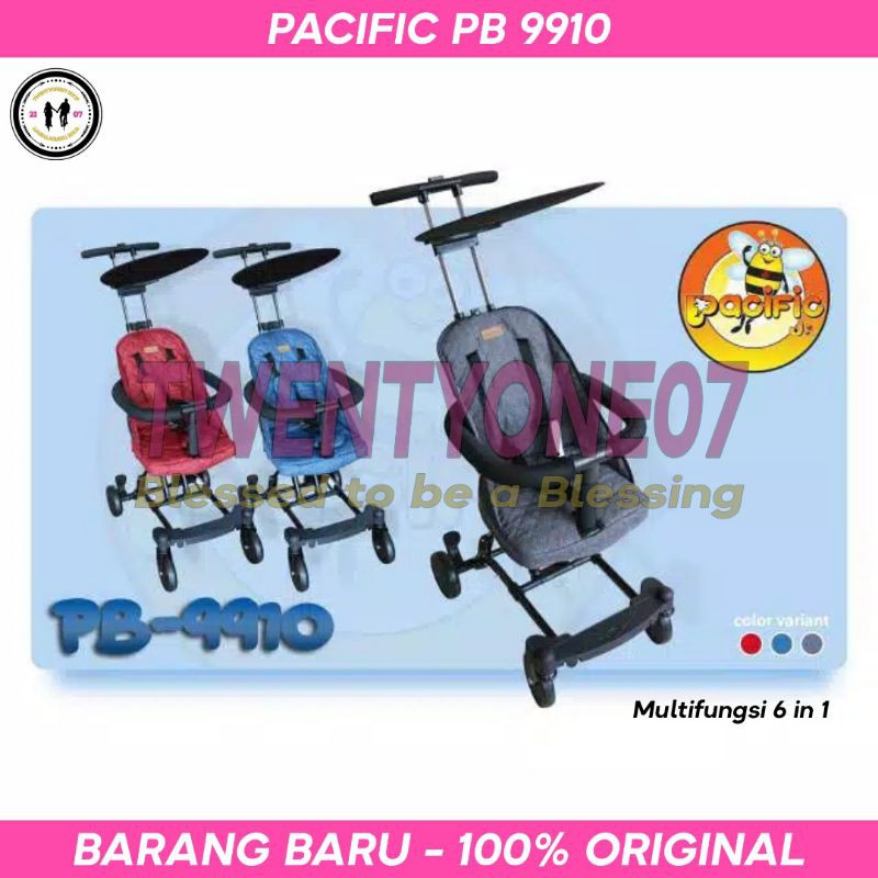 Stroller Stroler Stoler Kereta Dorong Bayi Pacific PB 9910 Multifungsi 6 in 1 Cabin Size