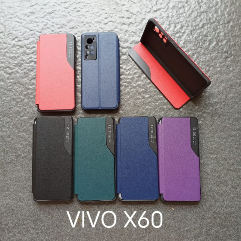 Flipcase Leather Vivo X60 bookcover sarung dompet flip case cover