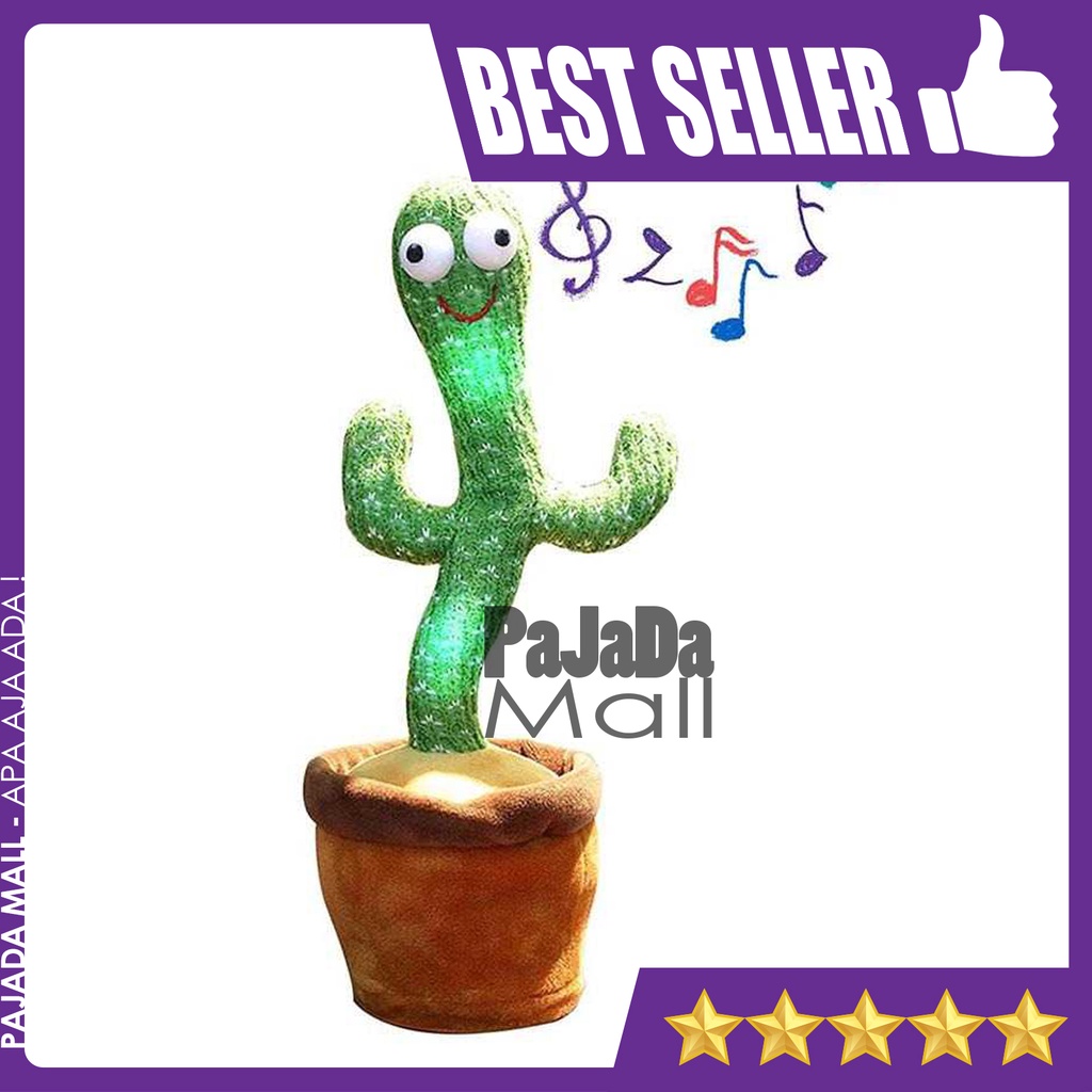 Boneka Kaktus Joget Viral - Mainan Boneka Kaktus Goyang & Bicara