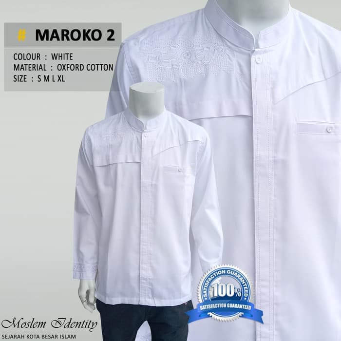 Mezora Kemeja Koko Pria Lengan Panjang - Muzaka Blue Shirt Db667  JF659 Baju Lengan Panjang, Baju G