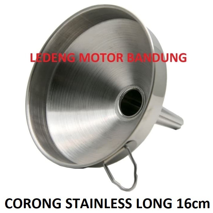 CSL16 Corong Stainless Steel Besi Kuat Panjang Funnel Long 16cm