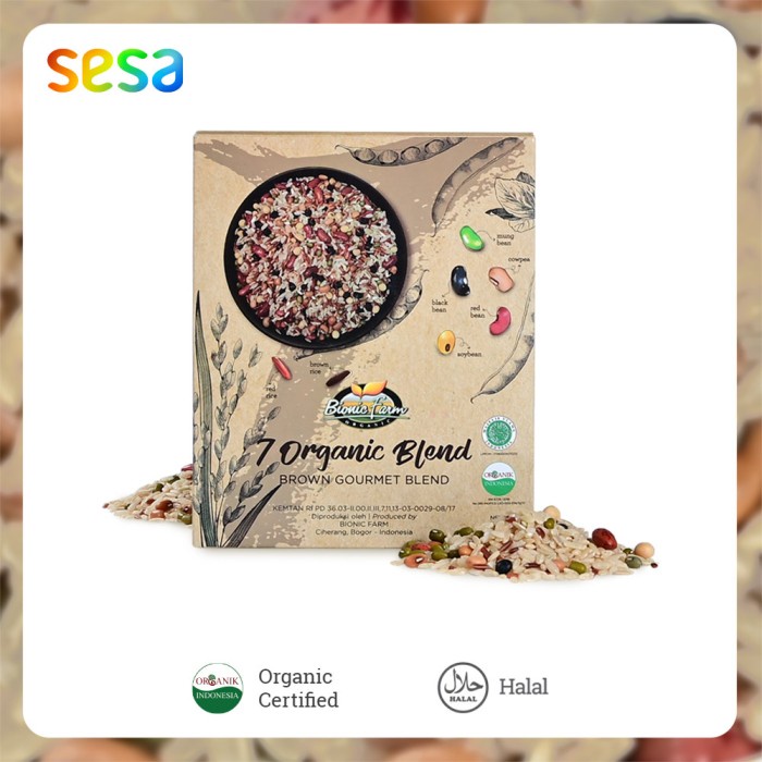

978EqW Bionic Farm 7 Gourmet Blend Brown Organik 1 Kg WQ0112