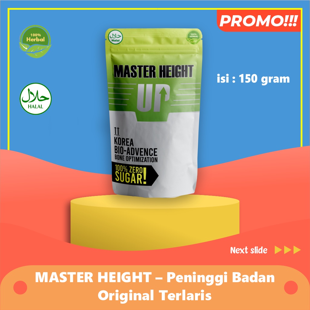 MASTER HEIGHT SUSU - Peninggi Badan Original / Susu peninggi badan terlaris / penunjang pertumbuhan 