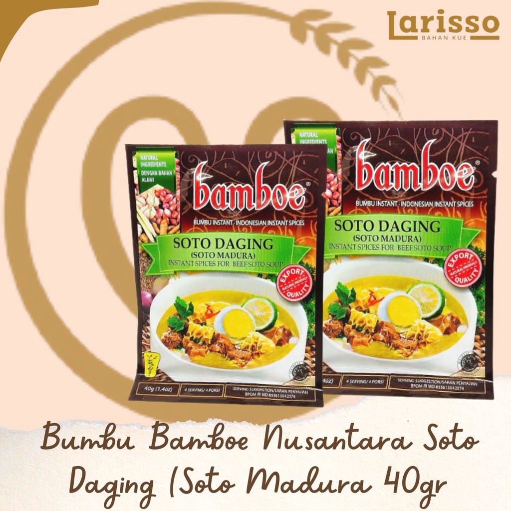 

BUMBU BAMBOE NUSANTARA SOTO DAGING (SOTO MADURA) 40GR