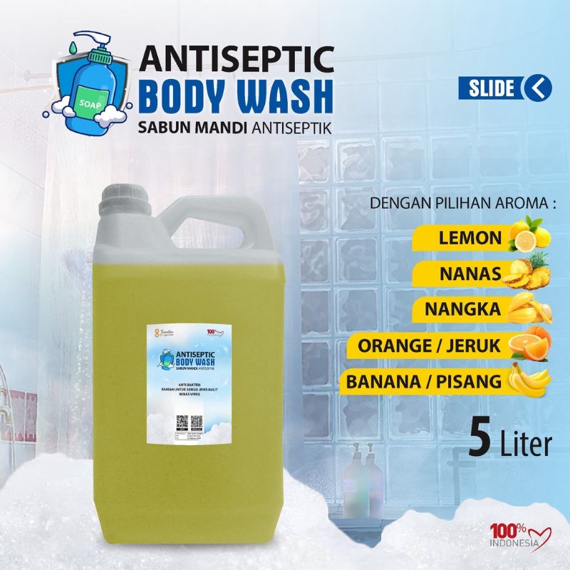 BODY WASH antiseptic aneka aroma wangi kemsanjurigen 5 liter