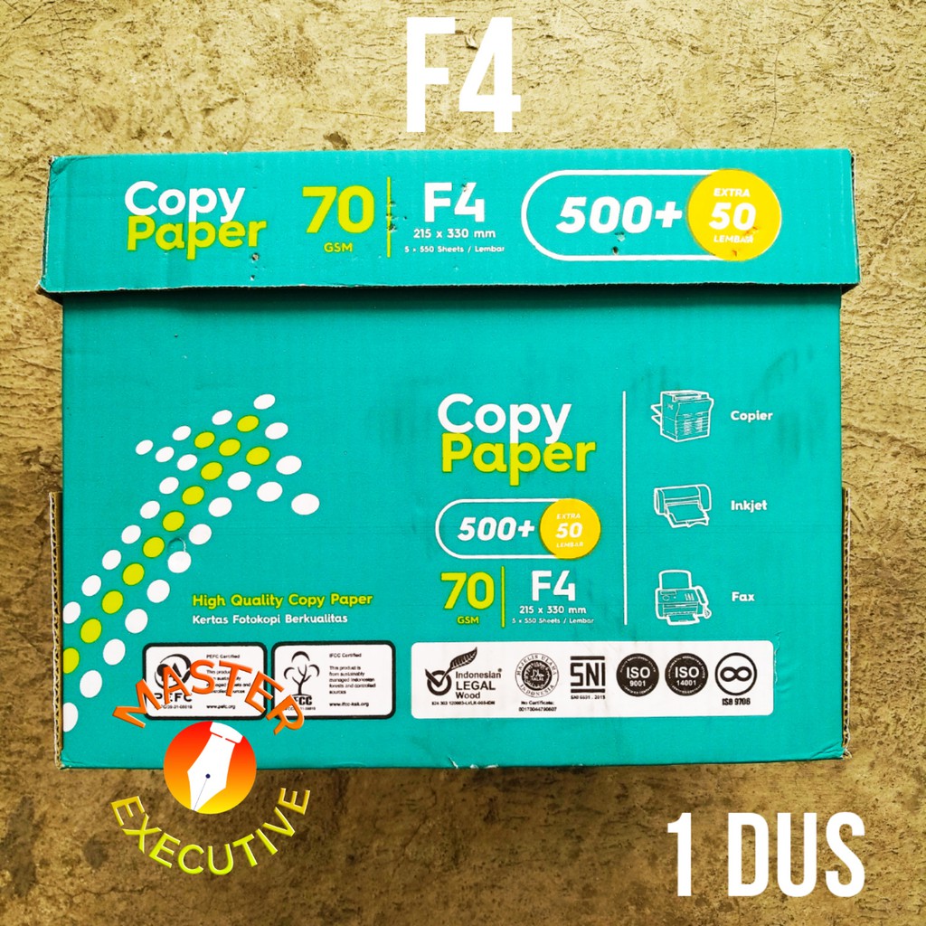 [Dus - 5 Rim] Copy Paper Kertas HVS F4 70 gsm 215 x 330 mm / Print / Fotokopi / Percetakan