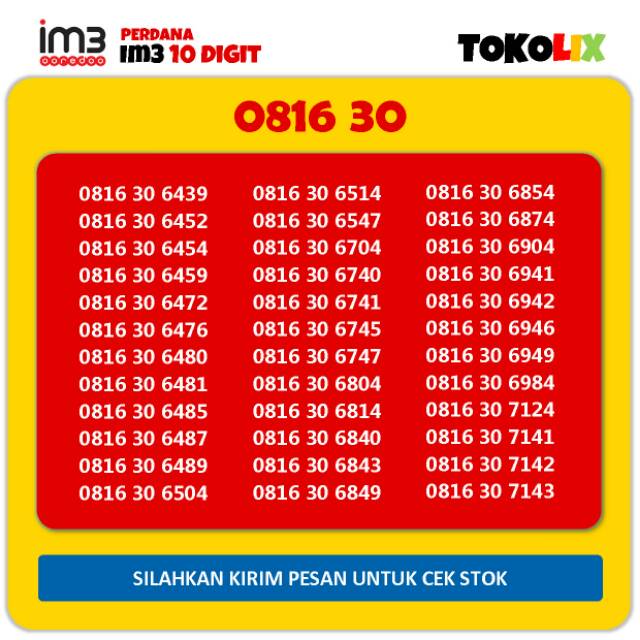 IM3 Ooredoo 10 Digit Cantik 3