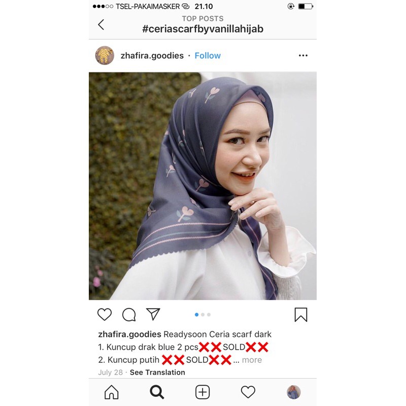 ceria scarf preloved vanilla hijab