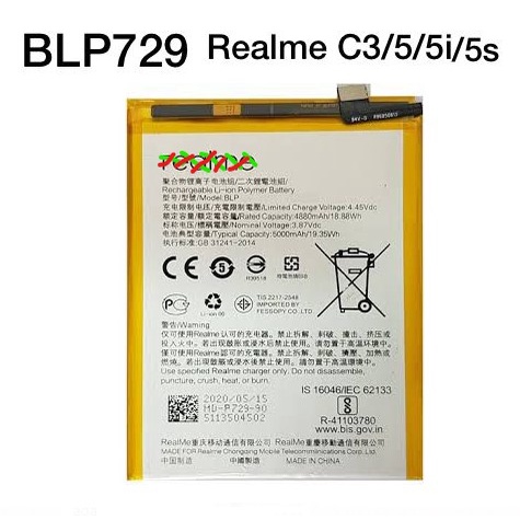 Battery Baterai Batre Handphone A3s BLP 673 BLP673 BLP-673 A5 A7,  BLP 619 BLP619 A57 A39, BLP729 BLP 729 Realme 5 5i 5s C3, BLP 793 BLP793 Realme C11 C12 C15