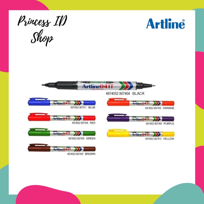 

Hadir Artline Spidol Permanent Marker Ek-041T Set 8Pcs Berkualitas