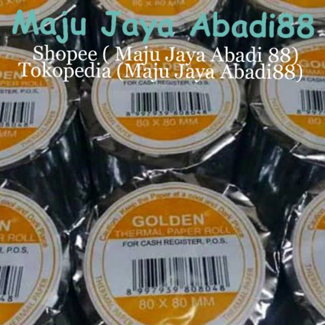 

Thermal Paper Roll 80x80 GOLDEN / Kertas Struk Thermal 80x80 GOLDEN